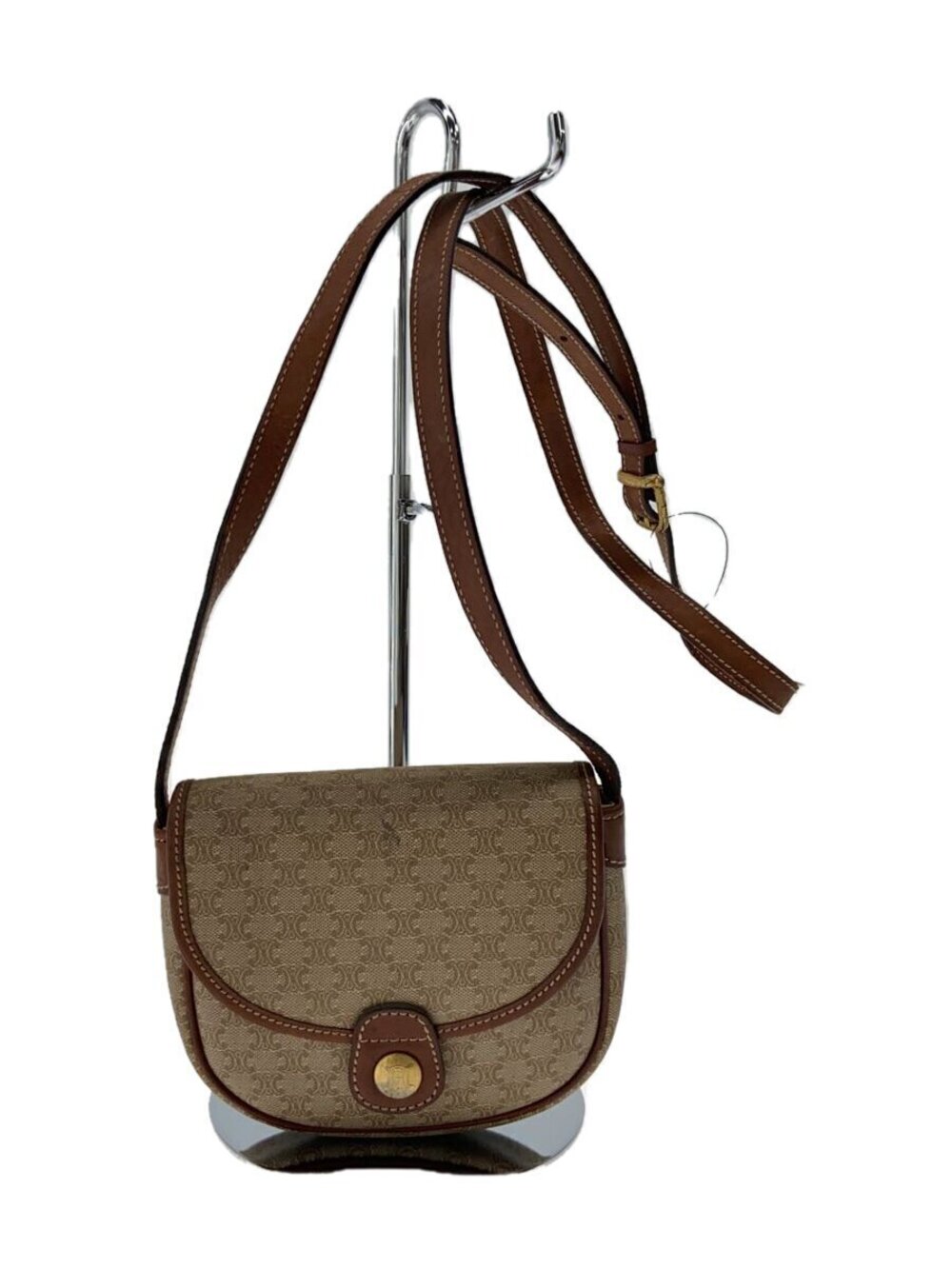 Celine Shoulder Bag Beige Cream Monogram Macadam